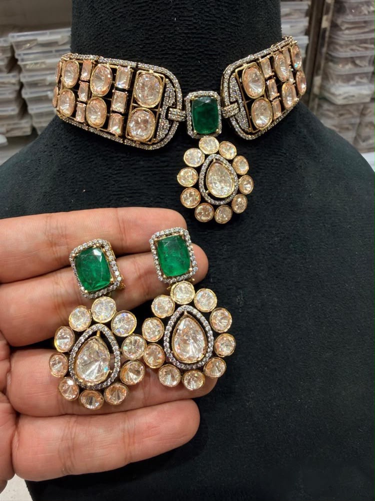 Trisha Victorian Polki Choker Set