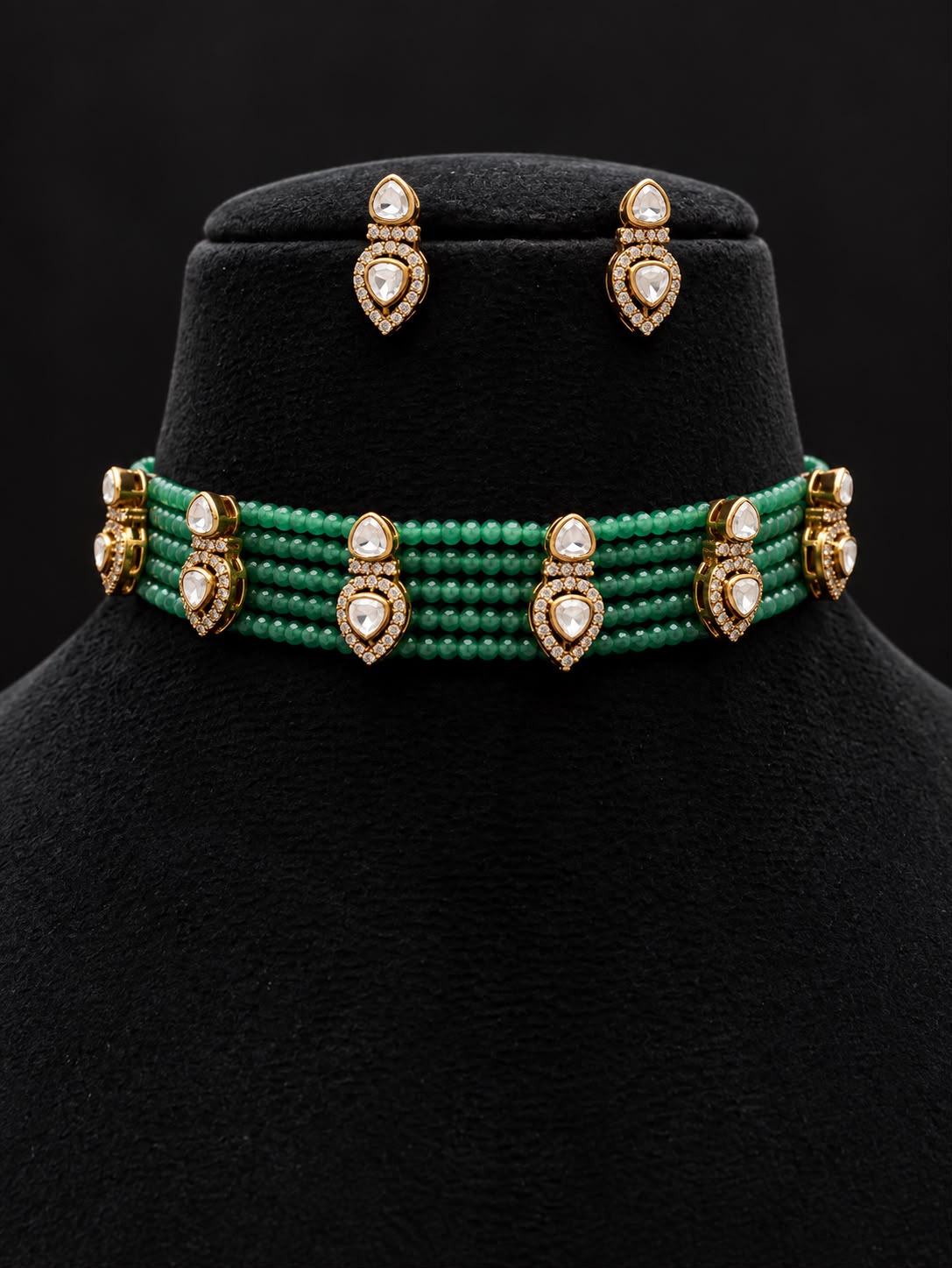 Vami Polki Jade Choker Set