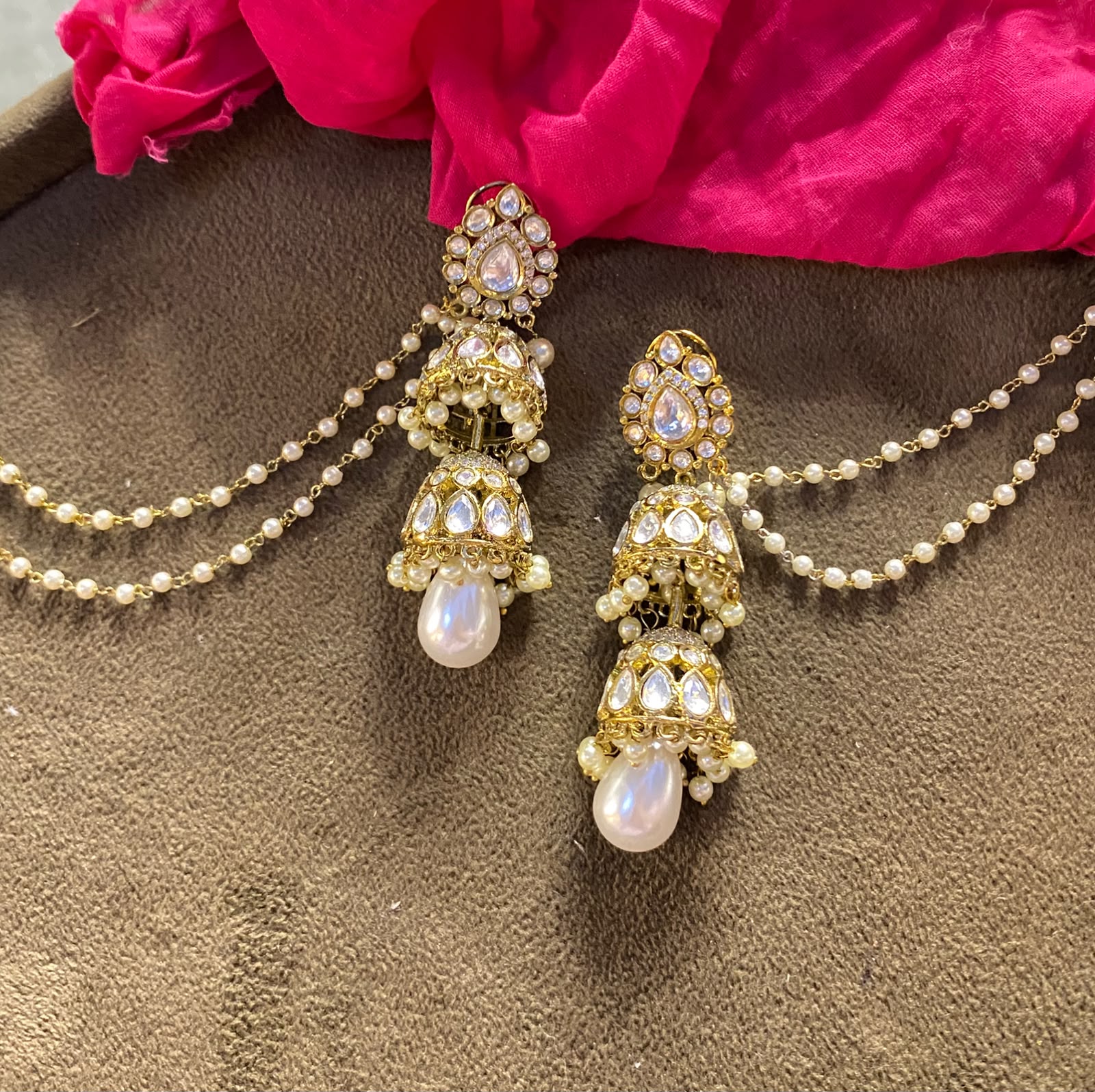 Mayoora Polki Kundan Earrings