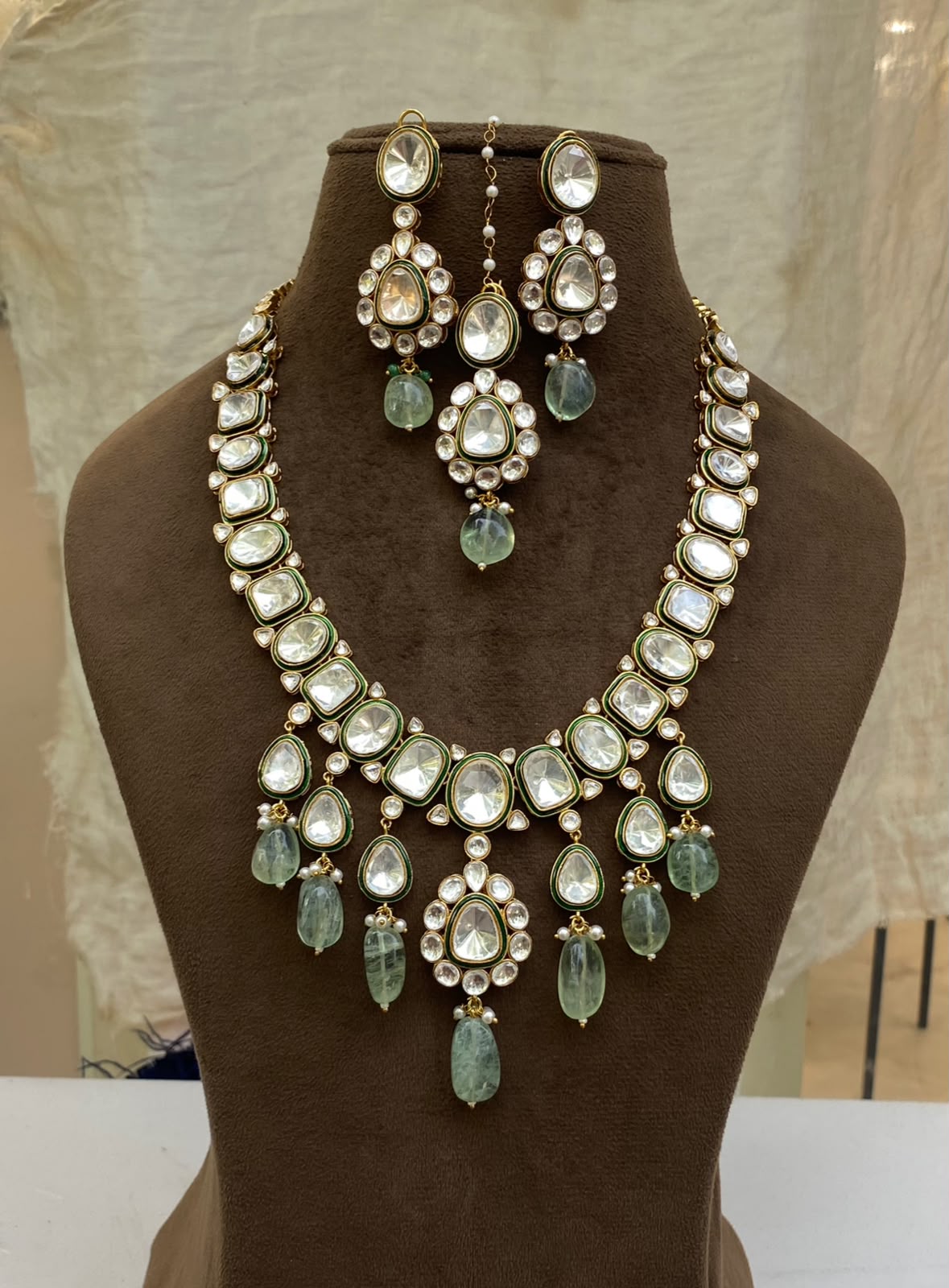 Lilah Polki Necklace Set