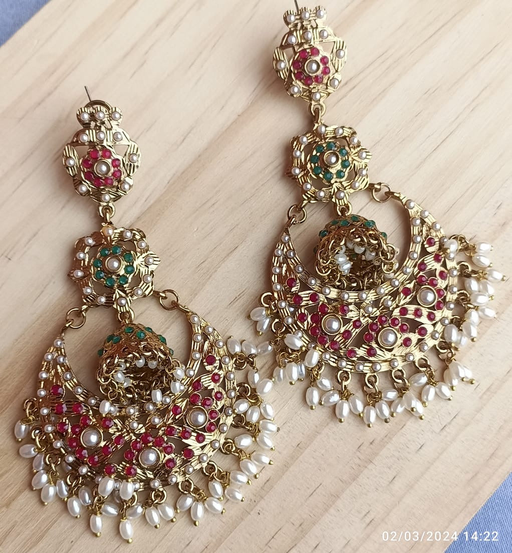 Afrini Chandbali Earrings