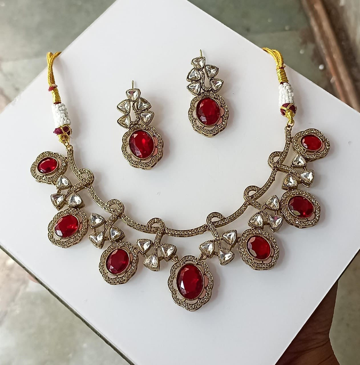 Chadrakin Polki Necklace Set