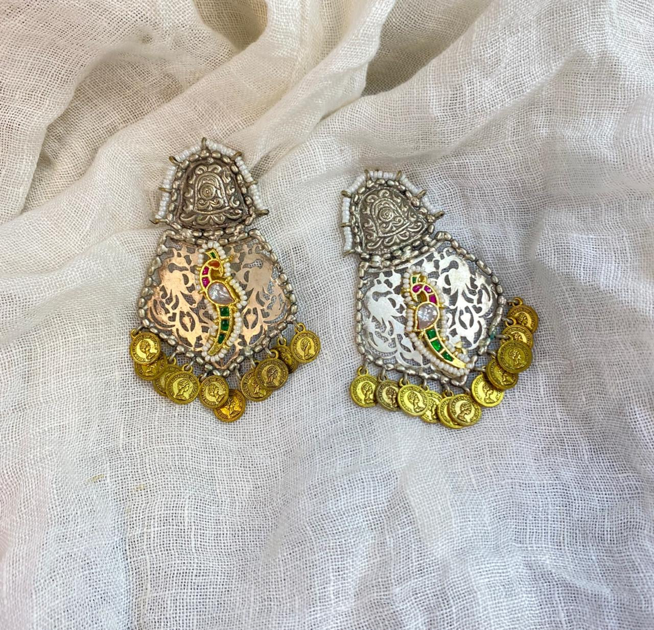 Gold Plated Statement Earrings