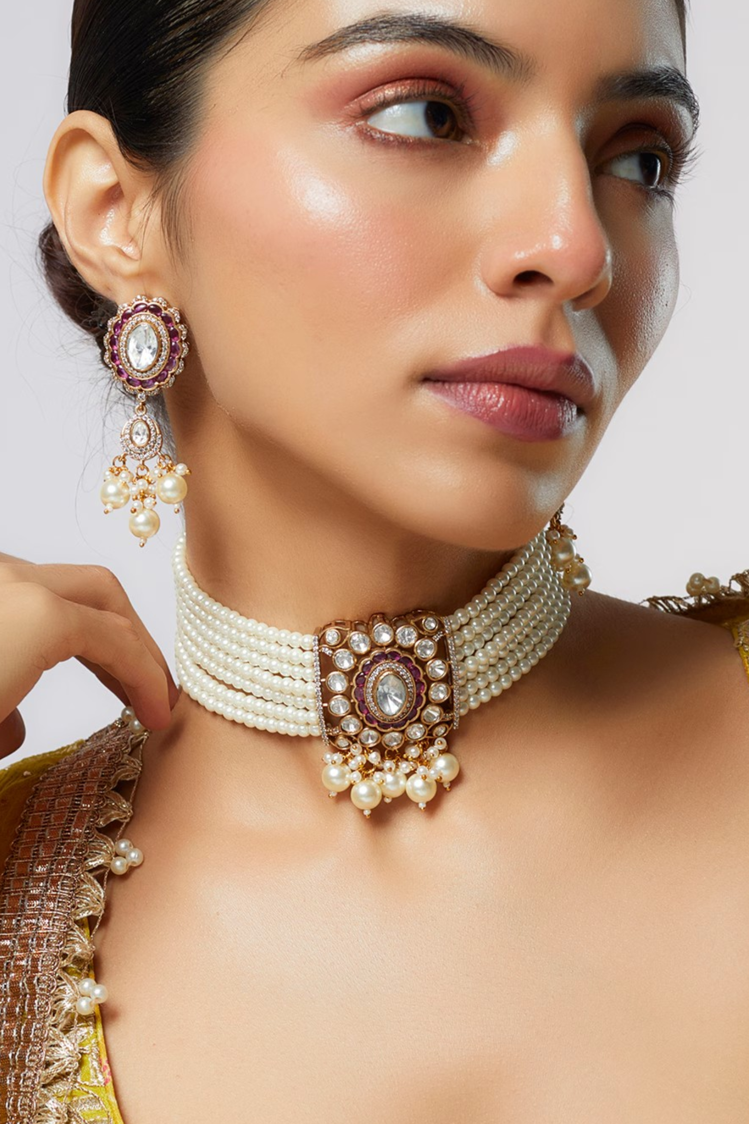 Cora Polki Choker Set