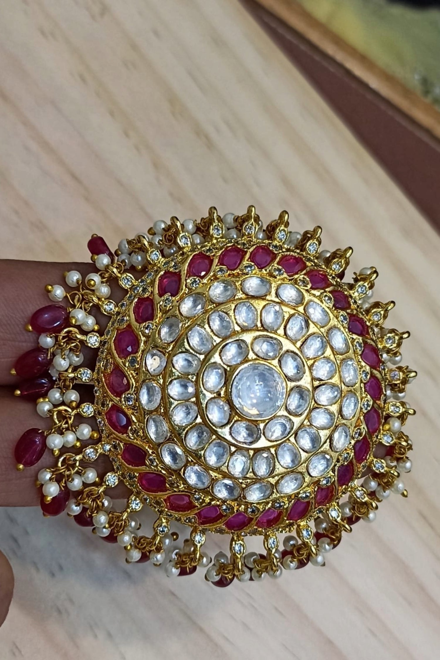 Aidan Polki Oversized Ring