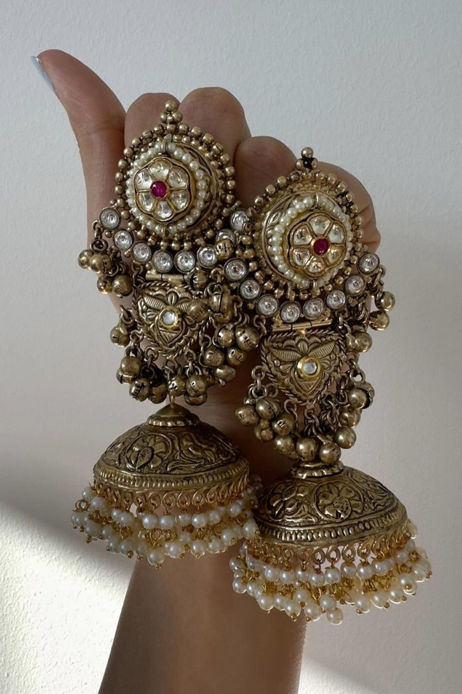 Miera Gold Jhumkas