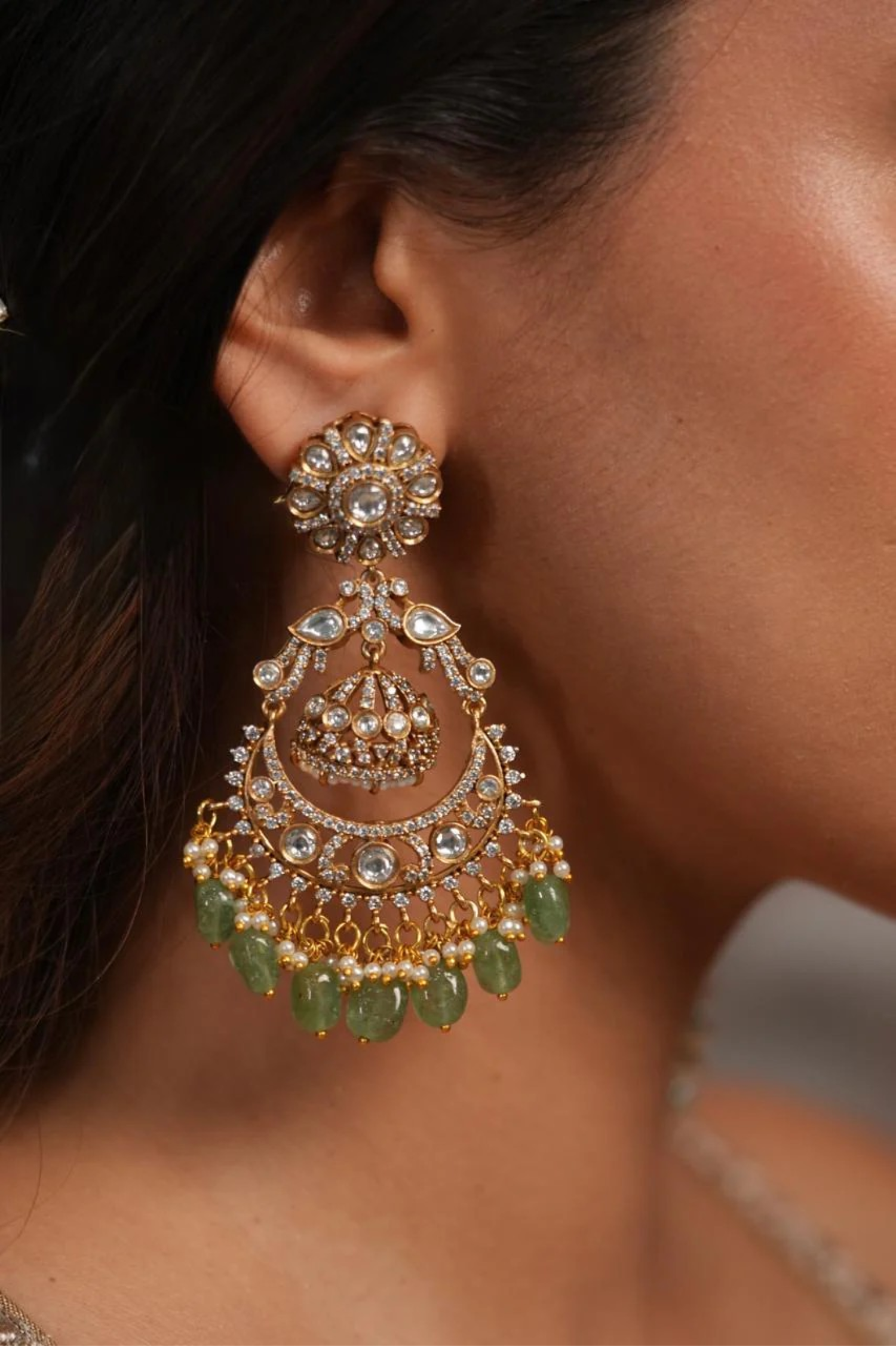 Saira Victorian Polki Earrings