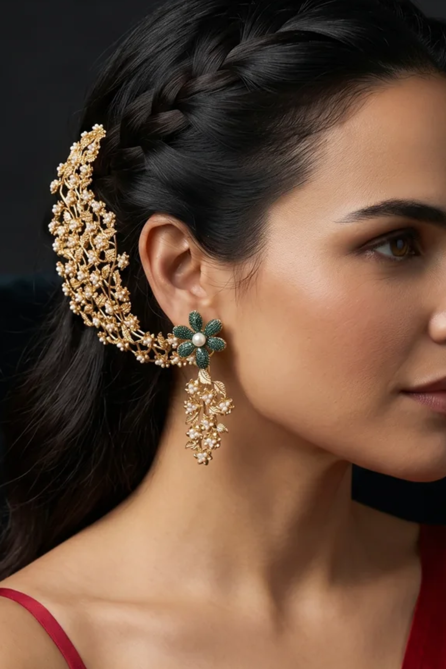 Amruta Earcuff Gold Plated Earrings