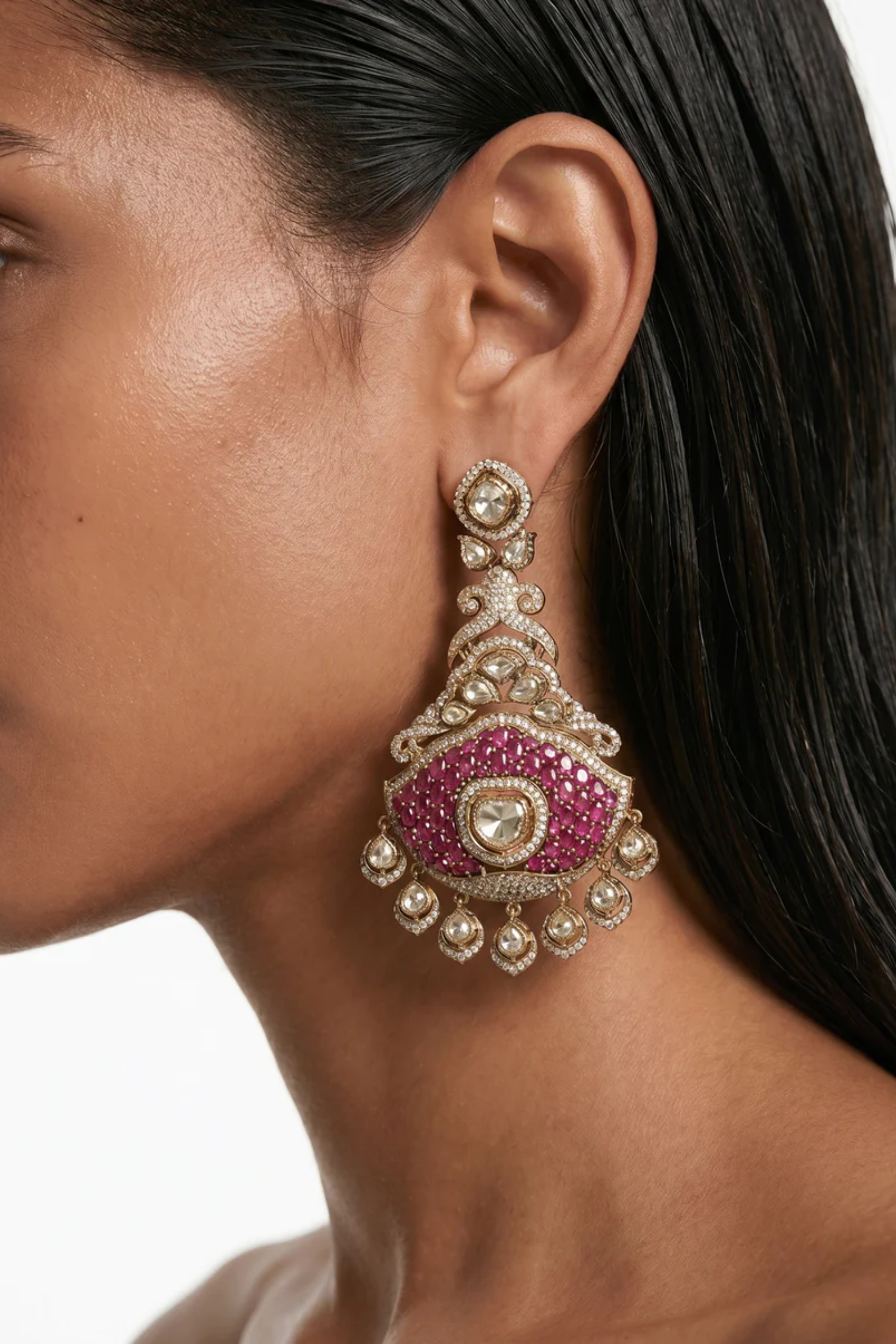 Reebya Polki Dangler Earrings