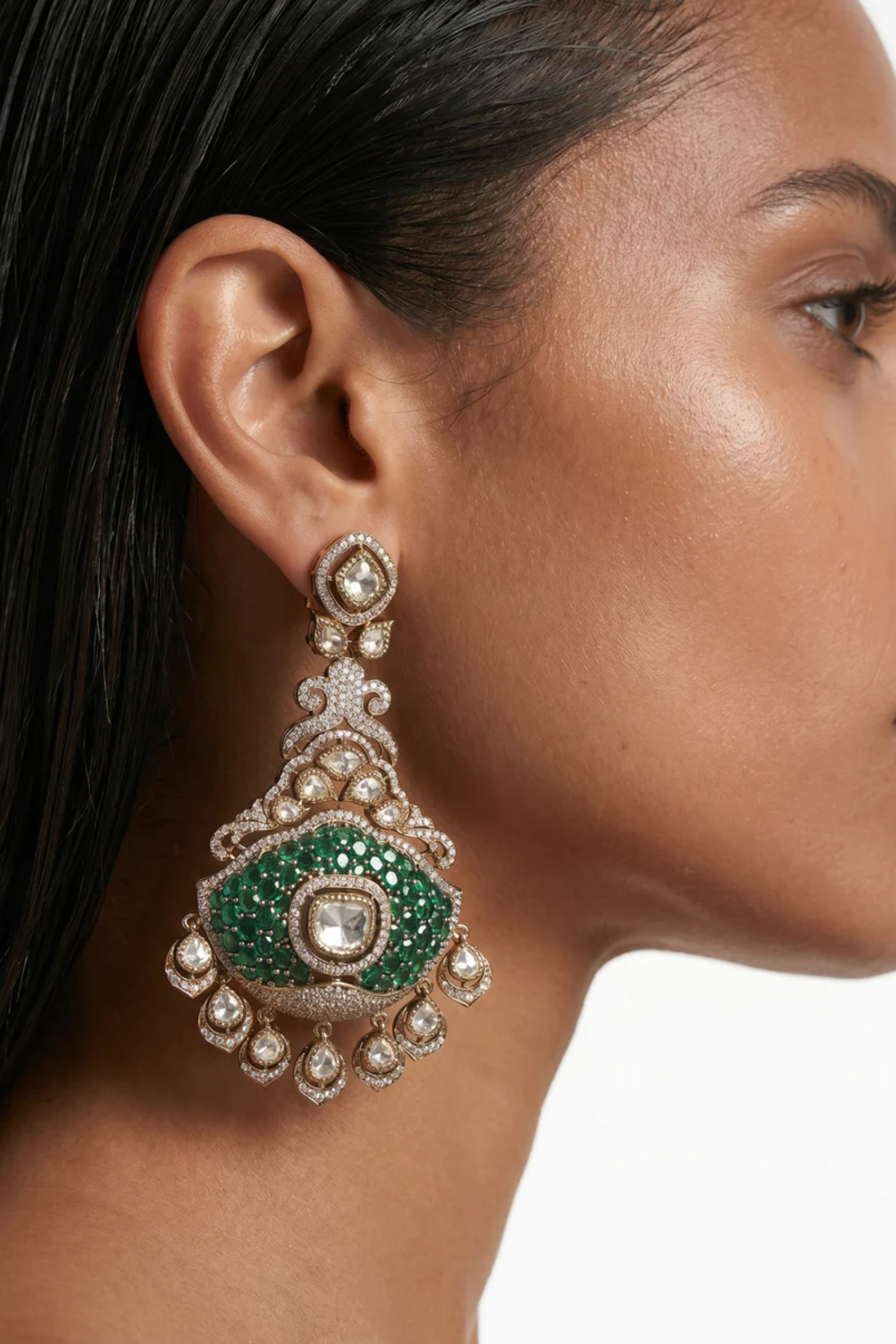 Reebya Polki Dangler Earrings
