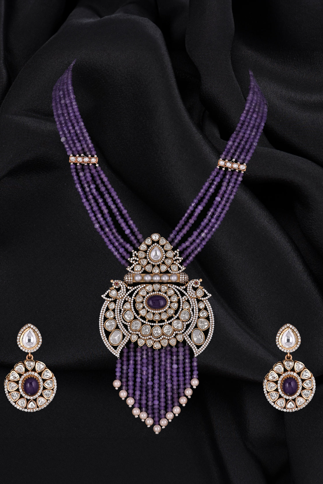 Hoor Purple Necklace Set