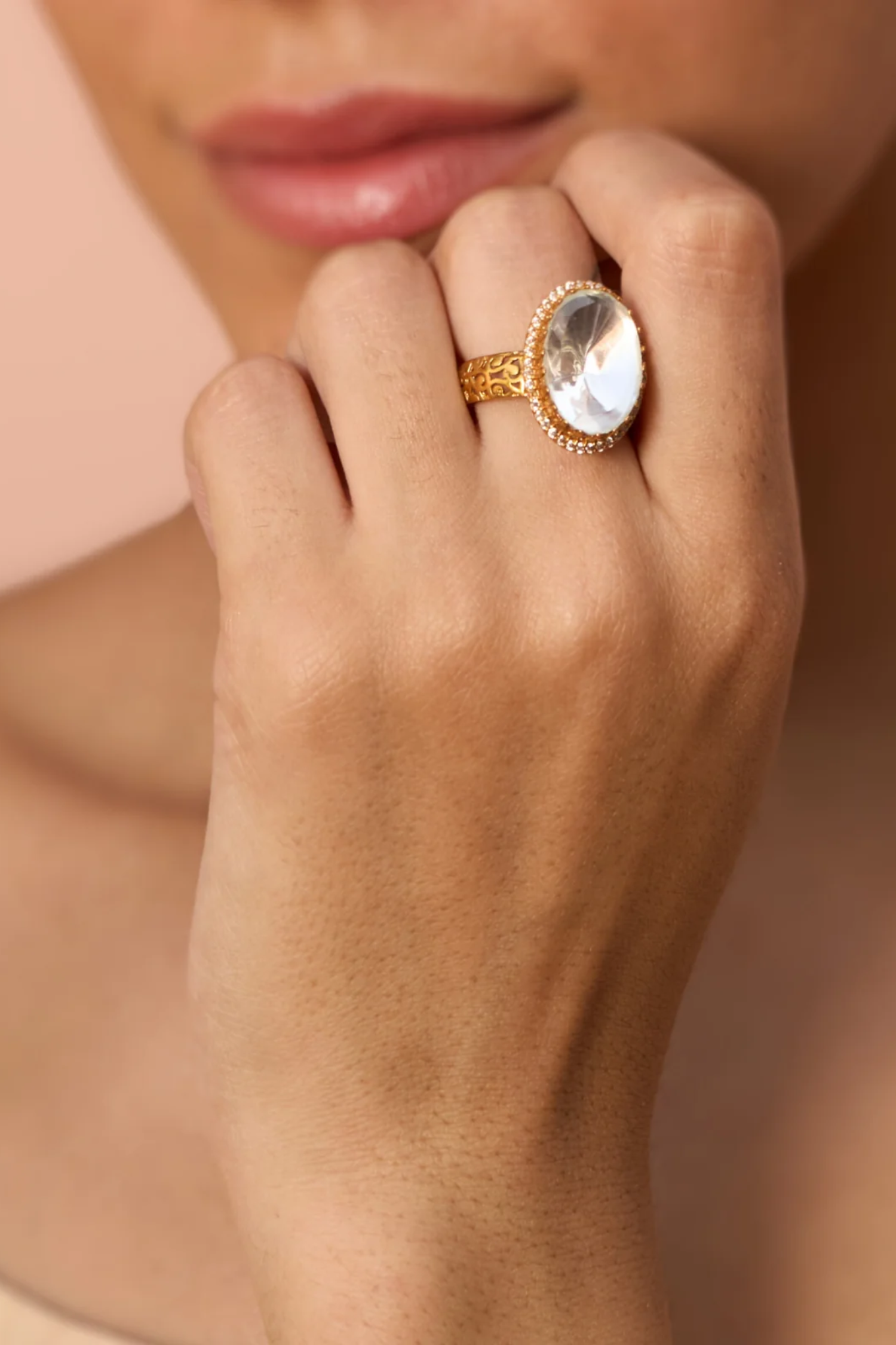 Misba Polki Adjustable Ring