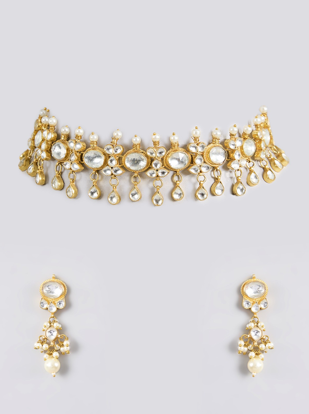Vedika Pachi Kundan Set