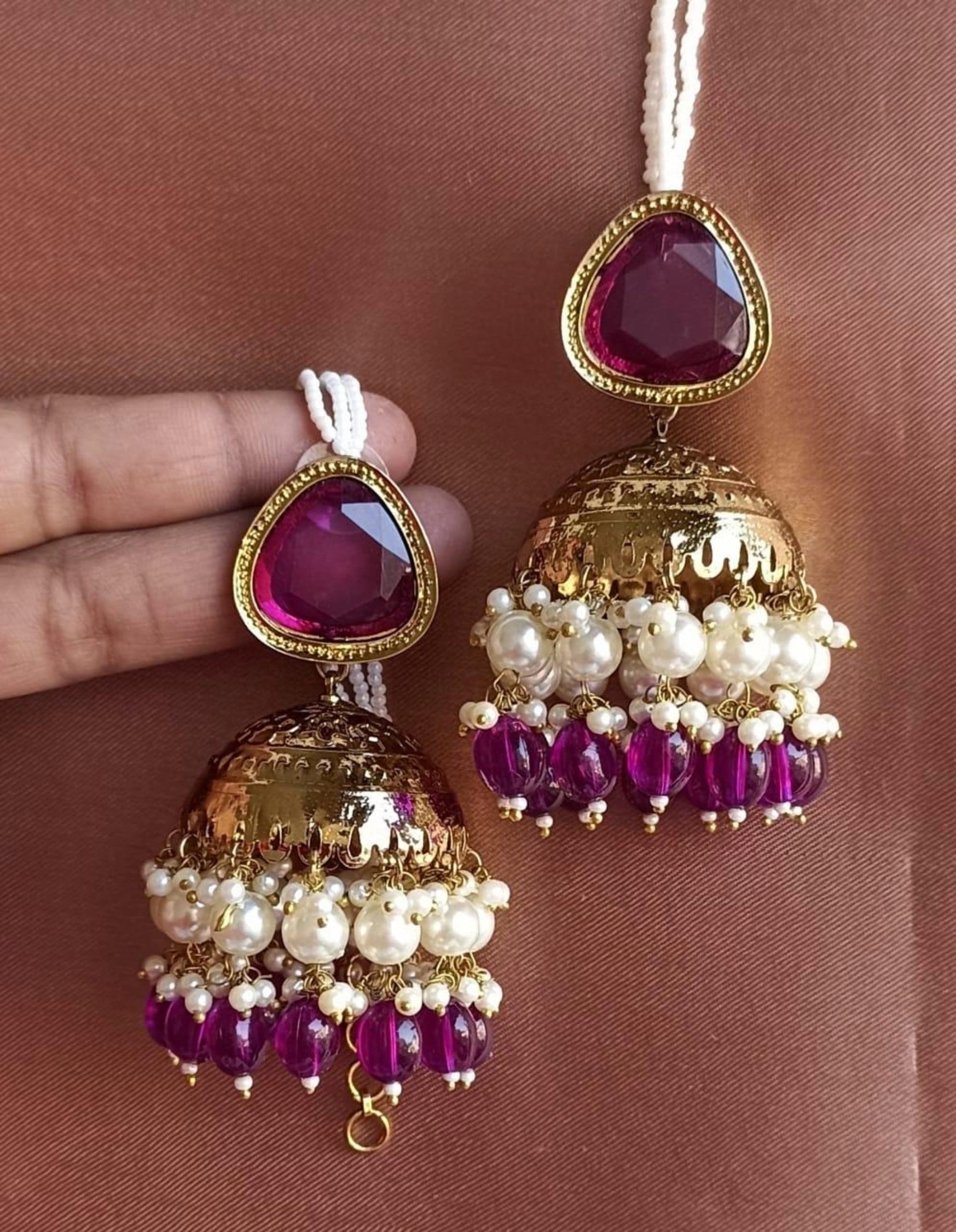 Soha Ear Chain Jhumkas