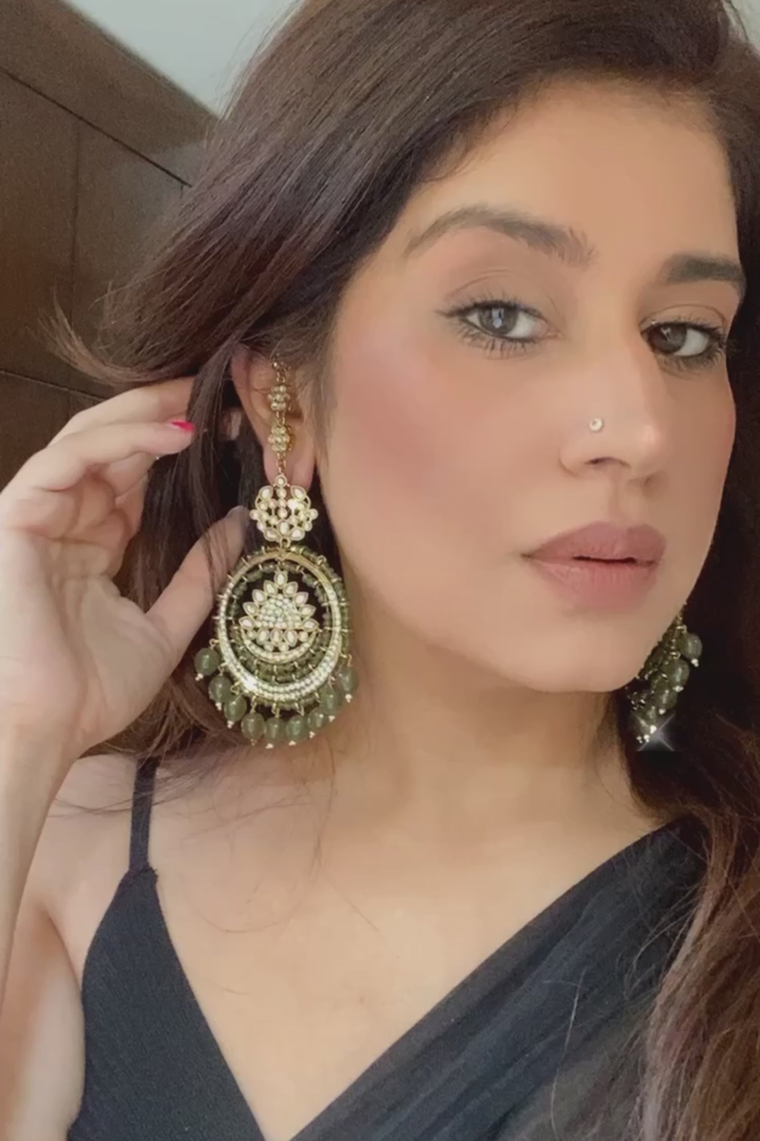 Naaz Chandbalis With Ear Chains