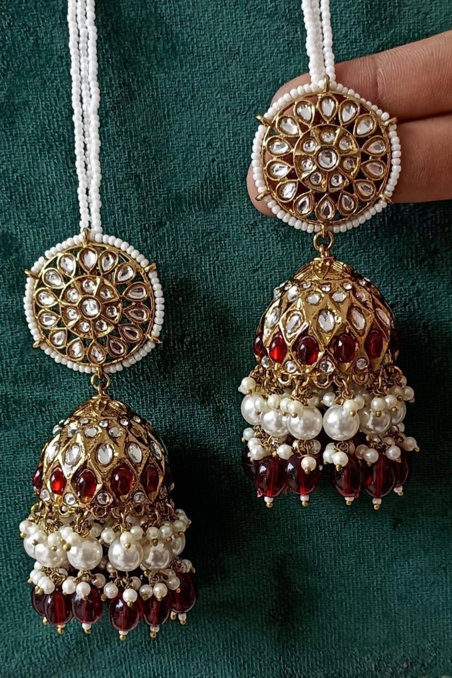 Rani Ear Chain Jhumkas