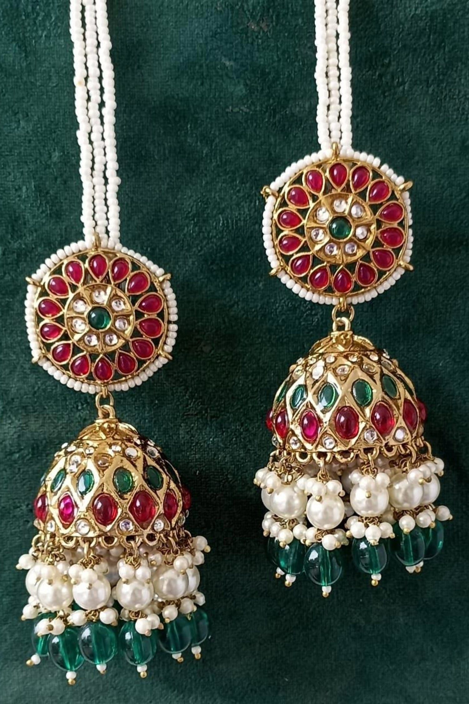 Rani Ear Chain Jhumkas