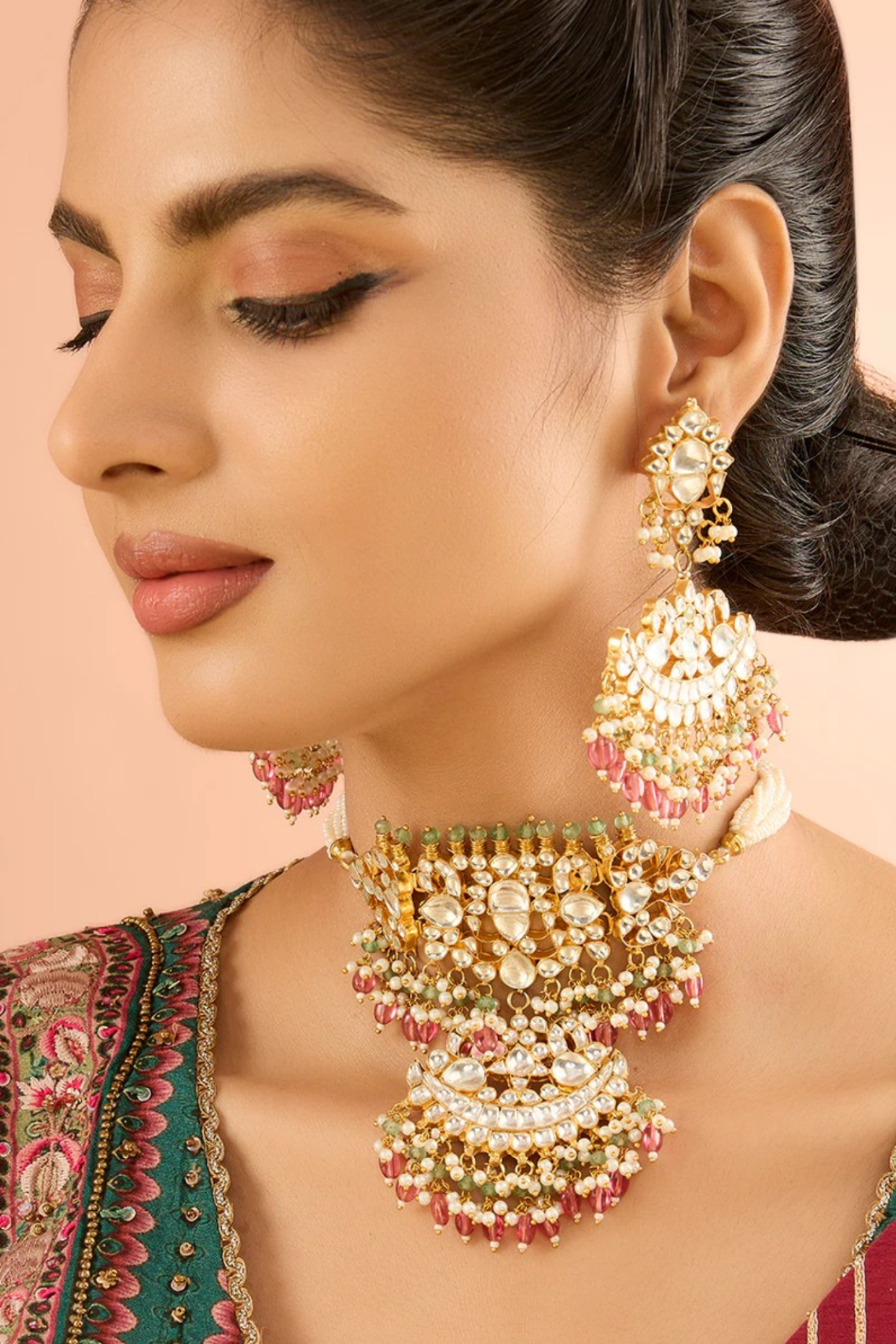Sagrika Gold Plated Choker Set