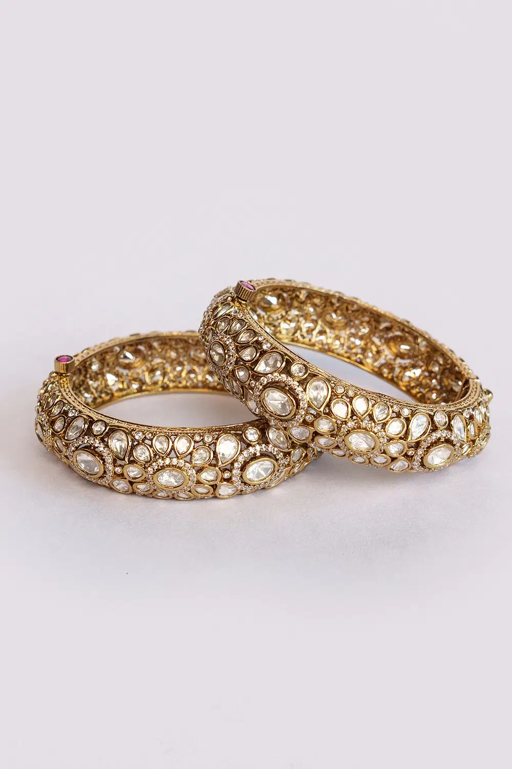 Gold Plated Polki Bangles